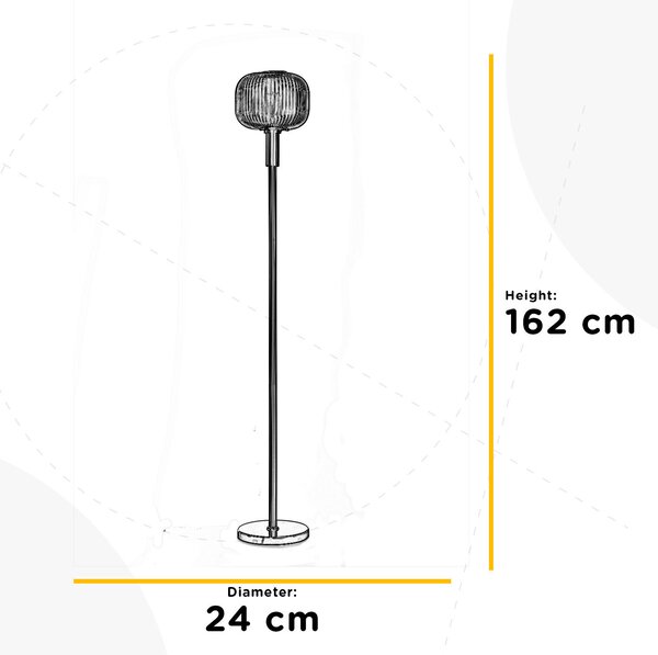 STOJACÍ LAMPA, 24/24/162 cm - Online Only svítidla, Online Only