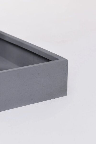 Dekorační mísa QUADRADO, sklolaminát, 40x40 cm, šedá