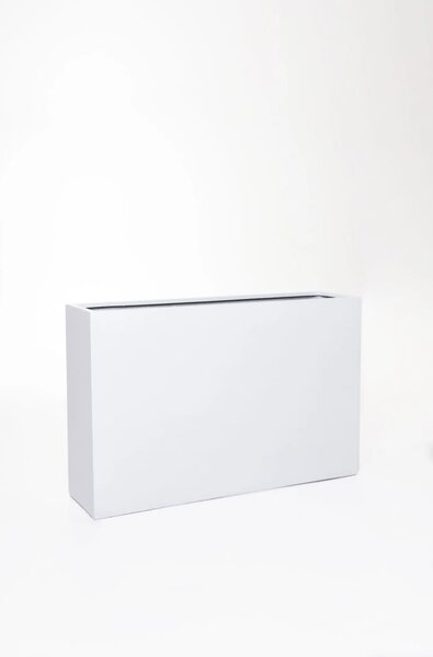 Květináč ELEMENTO, sklolaminát, šířka 117 cm, bílý mat