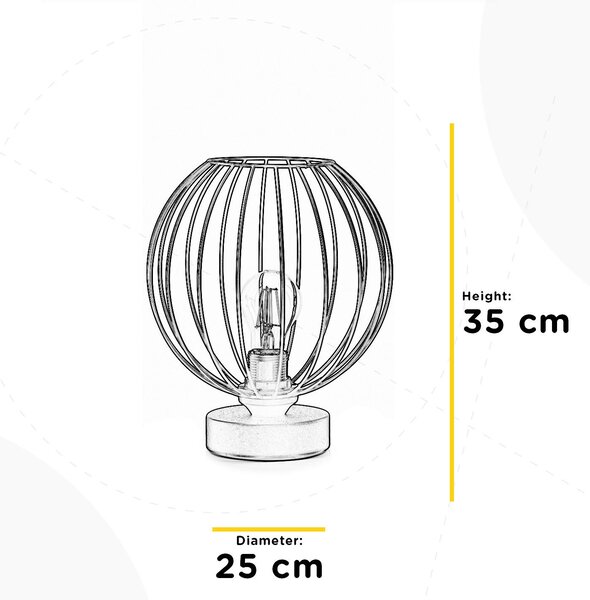 STOLNÍ LAMPA, E27, 25/25/35 cm - Online Only svítidla, Online Only