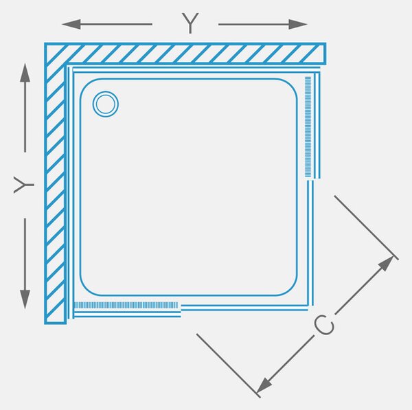 Roltechnik Čtvercový sprchový box PETRA NEW 80 cm Bílá Sklo TRANSPARENT