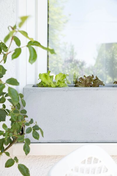 Truhlík FLOBO, sklolaminát, šířka 60 cm, šedá - beton design