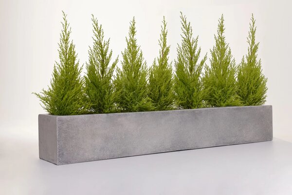 Truhlík FLOBO, sklolaminát, šířka 100 cm, šedá - beton design