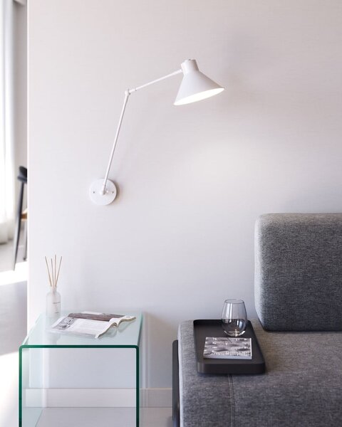 Bílé nástěnné svítidlo Dione – Kave Home