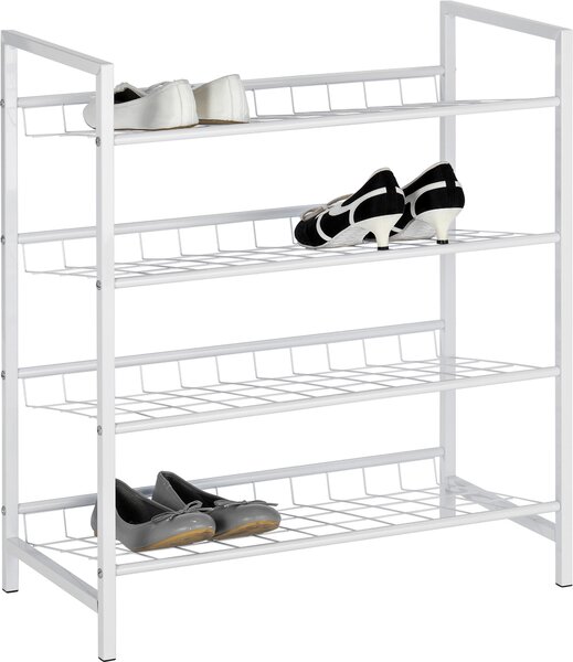 REGÁL NA BOTY, bílá, 63/70/30 cm Carryhome - Regály na boty