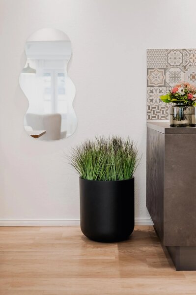 Květináč CHICO, sklolaminát, průměr 45 cm, antracit