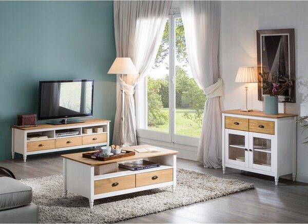SOB Nábytek - Dřevěný TV stolek 158 cm Marckeric Joyce borovice - F0371021BP