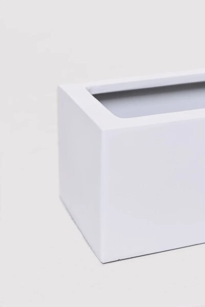 Balkonový truhlík FLOBO, sklolaminát, šířka 100 cm, bílý mat