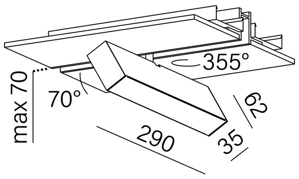 AQform designová stropní svítidla Rafter High Multirack