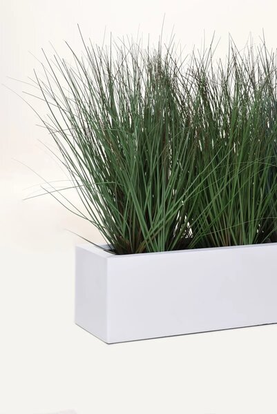 Balkonový truhlík FLOBO, sklolaminát, šířka 100 cm, bílý mat
