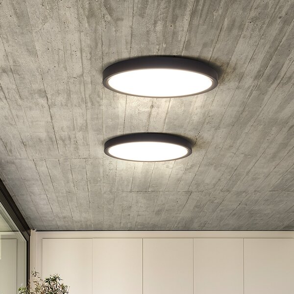 SOLIGHT LED osvětlení s dálkovým ovladačem Estela Black 36W, 2700lm, 30cm, CCT