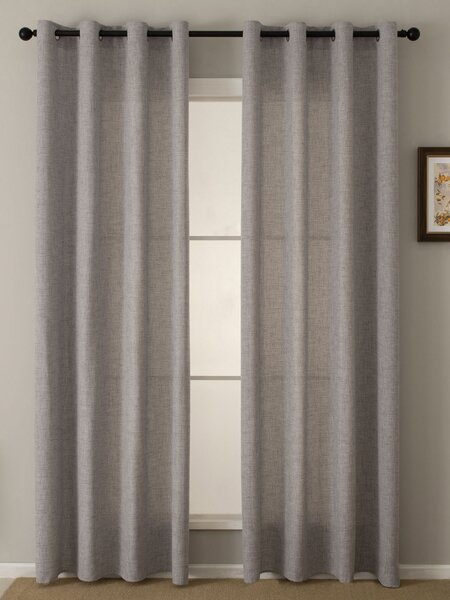 MK Lůžkoviny Závěsy Zara šedá – 140 × 180 cm (2 ks)
