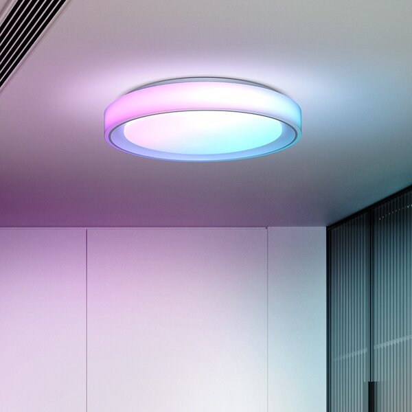 SOLIGHT LED osvětlení s dálkovým ovladačem Floco, 30W + 6W RGB, 2100lm, 40cm, CCT