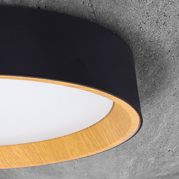 SOLIGHT LED osvětlení s dálkovým ovladačem Larios Black 48W 3360lm 39cm CCT