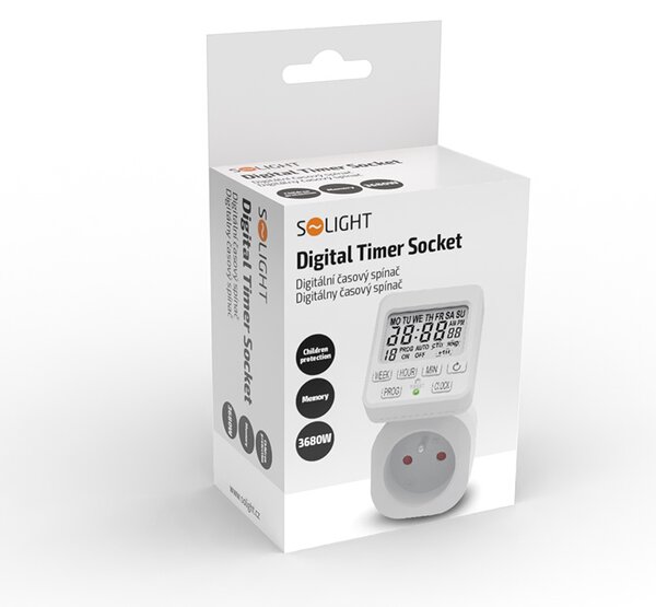 SOLIGHT Digitální časový spínač DT35