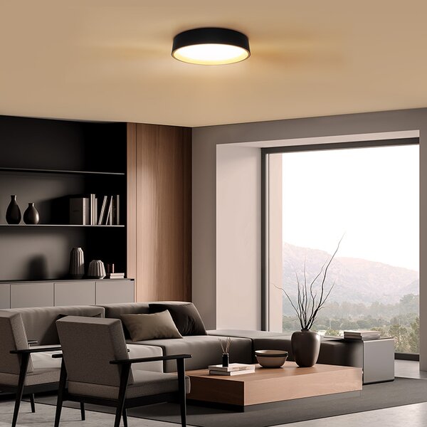SOLIGHT LED osvětlení s dálkovým ovladačem Larios Black 48W 3360lm 39cm CCT
