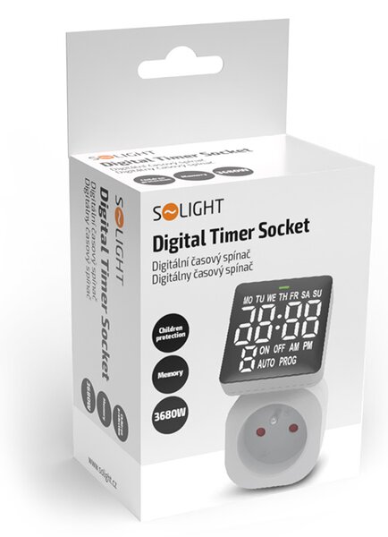 SOLIGHT Digitální časový spínač DT36