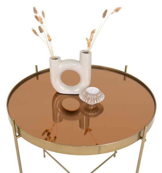 Kulatý konferenční stolek ve zlaté barvě ø 48 cm Venezia - House Nordic