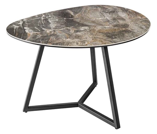 Keramický konferenční stolek Paquita 70 cm taupe mramor