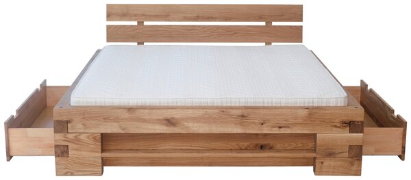 POSTEL, 180/200 cm, barvy dubu Linea Natura - Manželské postele