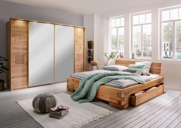 POSTEL, 180/200 cm, barvy dubu Linea Natura - Manželské postele
