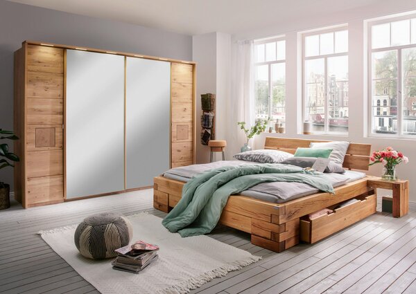 POSTEL, 180/200 cm, barvy dubu Linea Natura - Manželské postele