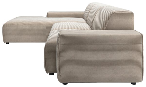 ROHOVÁ SEDAČKA, textil, šedohnědá Livetastic - Sedací soupravy, Online Only