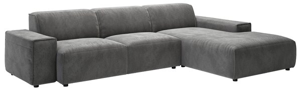 ROHOVÁ SEDAČKA, textil, tmavě šedá Livetastic - Sedací soupravy, Online Only