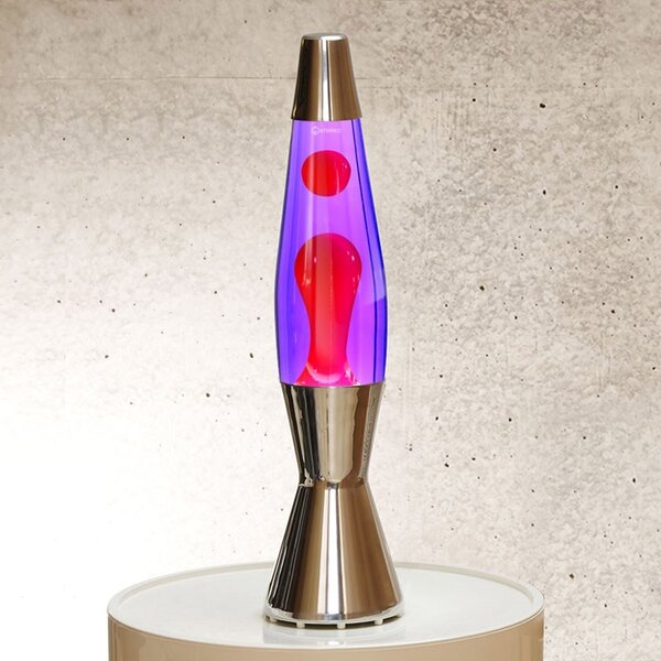 Mathmos S169W + TEL1204 Astrobaby, originální lávová lampa, 1x28W, fialová s červenou lávou, 43cm