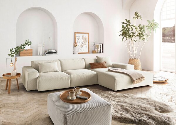 ROHOVÁ SEDAČKA, textil, přírodní barvy Livetastic - Sedací soupravy, Online Only