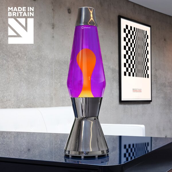 Mathmos Astro, originální lávová lampa, 1x35W, fialová s oranžovou lávou, 43cm