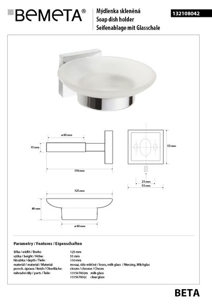 Bemeta Design BETA: Mýdlenka - 132108042