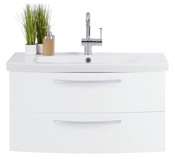 SKŘÍŇKA S UMYVADLEM, bílá, bílá, 90/50/50 cm Stylife - Koupelnové série