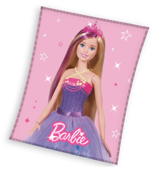 MK Lůžkoviny Dětská mikroplyšová deka 150 x 200 cm - Barbie Princezna