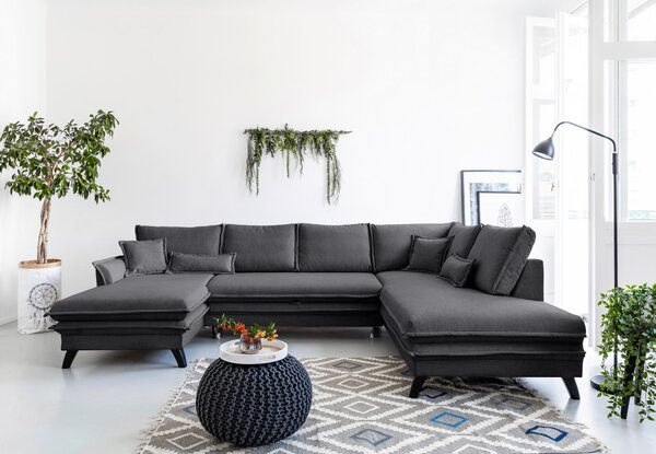 SEDACÍ SOUPRAVA, textil, barvy grafitu P & B - Sedací soupravy, Online Only