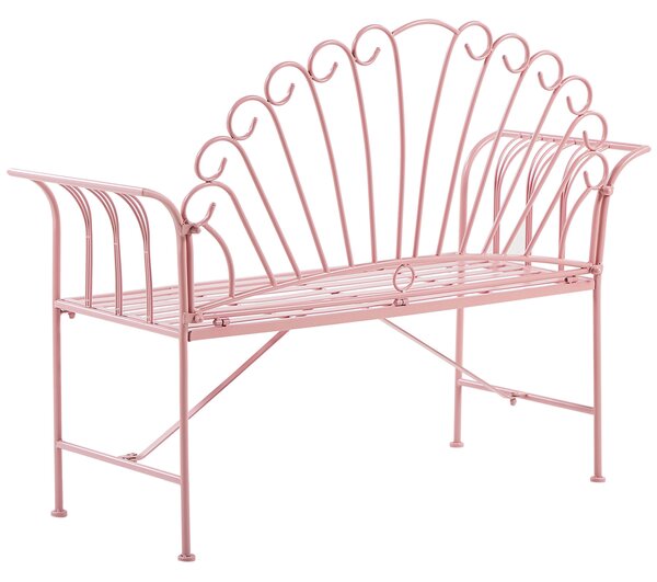 Zahradní lavice CAVINIA 125 cm Kov Růžová