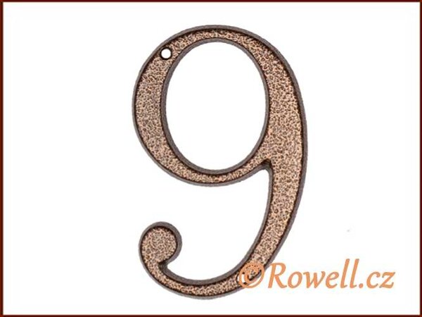 C3. Číslice 120mm komaxit bronz '9'