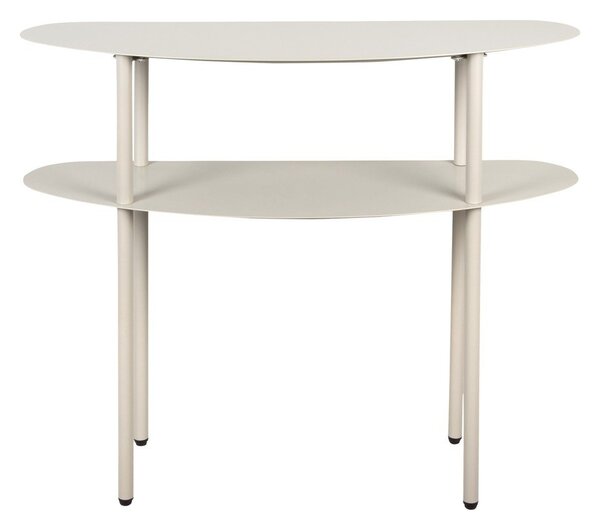 Šedý kovový konzolový stolek 28x90 cm Riqueza – Leitmotiv