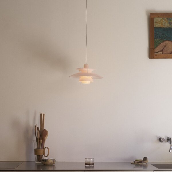 Závěsná svítidlo Louis Poulsen, PH 5 320, stmívatelné, Pudrová, Jídelna, Plast, Design