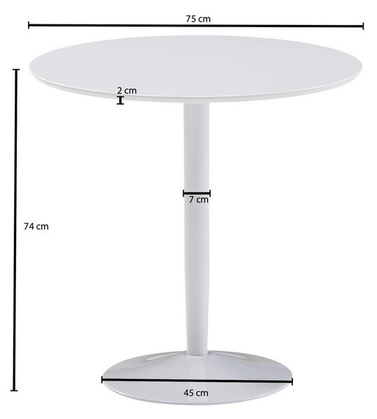 Jídelní stůl ve vysokém lesku š: 75cm