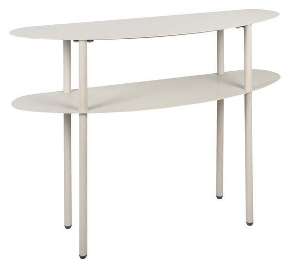 Šedý kovový konzolový stolek 28x90 cm Riqueza – Leitmotiv