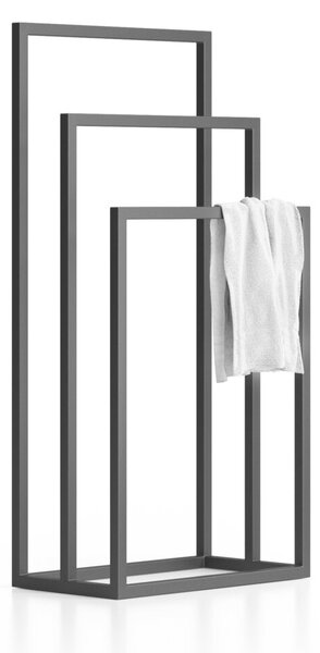 Regnis příslušenství, 3-ramenný kovový černý držák na ručníky, černá matná, REGNIS/ST-3/BLACK