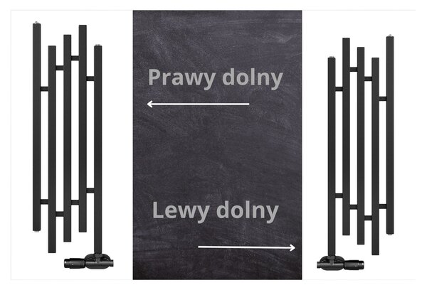 Regnis PORK, topné těleso 320x1400mm s jednootvorovým pravým dolním připojením 50mm, 710W, bílá matná (RAL9003), PORK140/30/PD50/WHITE