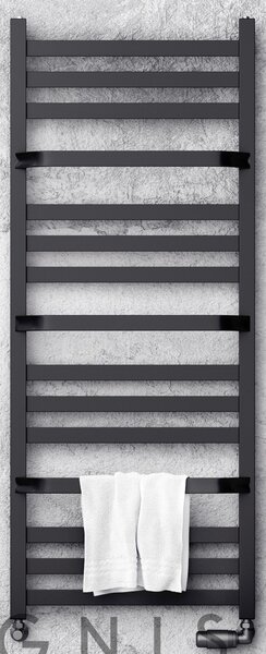 Regnis LOX DUO, topné těleso 300x1500mm, 644W, černá matná, LOXDUO1500/300/D270/BLACK