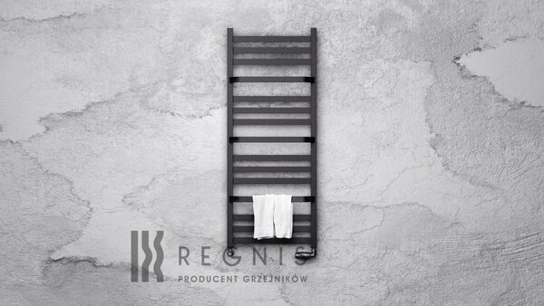 Regnis LOX DUO, topné těleso 300x1500mm, 644W, černá matná, LOXDUO1500/300/D270/BLACK