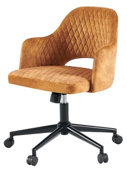 Designová kancelářská židle Laney hořčicový samet