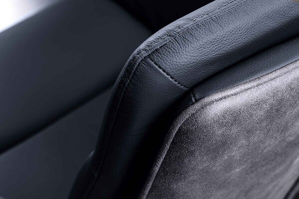 Designová otočná židle Maddison antracit kůže