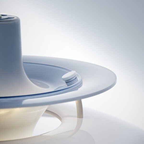 Závěsná svítidlo Louis Poulsen, PH 5 320, stmívatelné, Modrá, Jídelna, Plast, Design