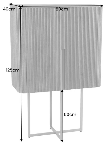 Designová vysoká komoda Daichi 125 cm mango