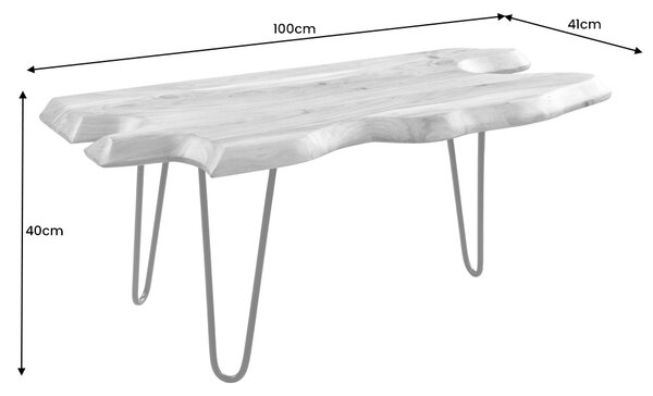 Designový konferenční stolek Jax 100 cm akácie